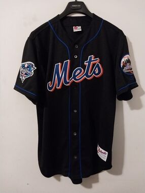 Rawlings Ny Mets Black Alternate 2000 World Series Patch Authentic Size 44